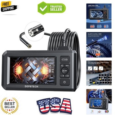 Dual Lens Industrial Endoscope, 1080P Digital Borescope Inspection Camera, 7....