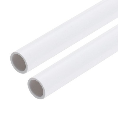 2pcs Rigid Round Pipe 7mm ID 9mm OD 9'' Length White, High Impact