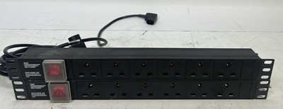 6-Wege 1U 19-Zoll Horizontal Rackmount PDU   6 X 13amp   Job Lot Von 2