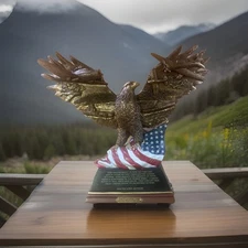 Bradford Exchange Eagle Battle Of Midway 75th Anniversary Tribute Statue Rare