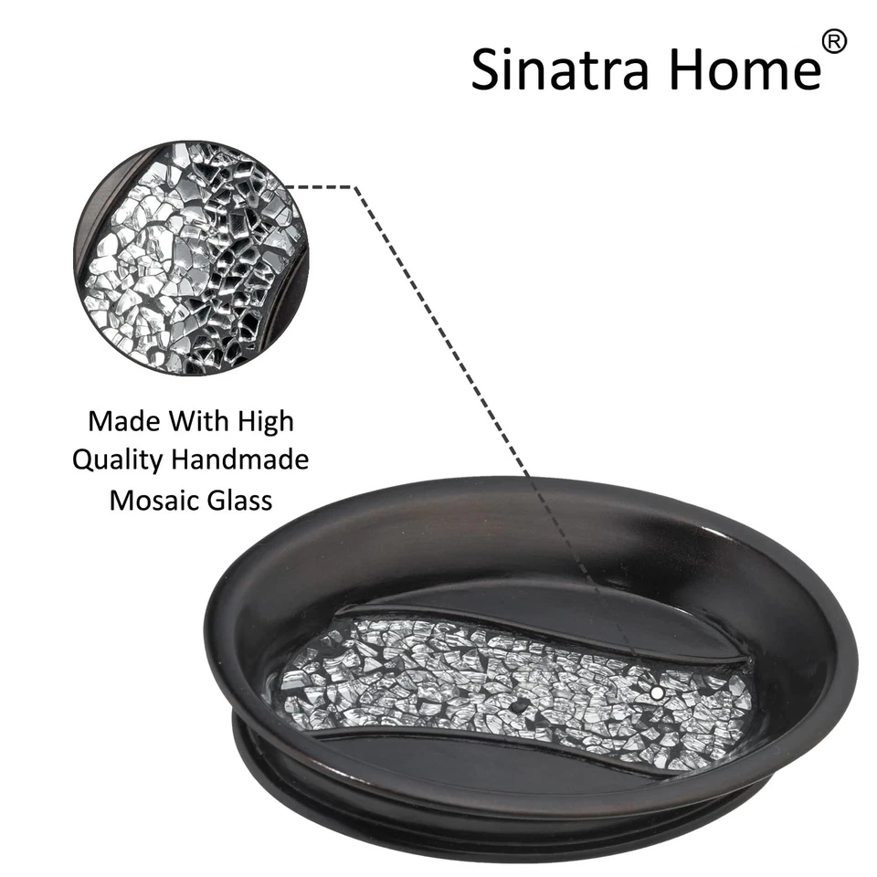 Jabonera de baño moderna Sinatra clásica contemporánea decorativa hermosa... Foto 3 de 4