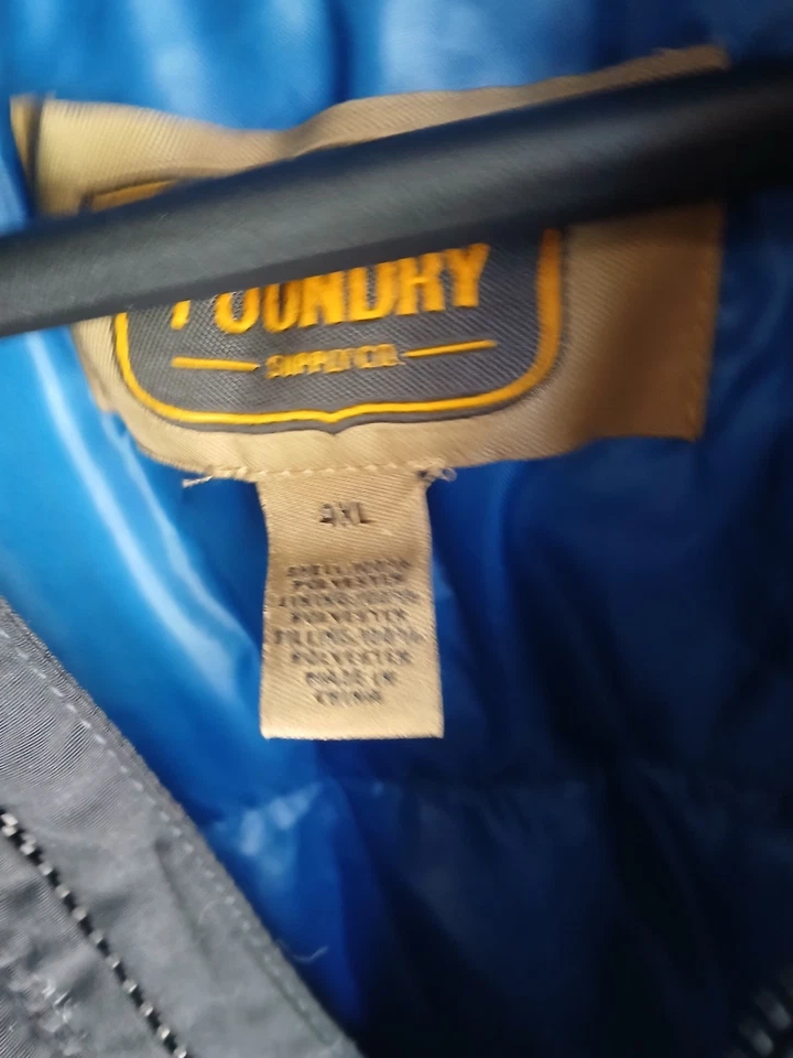 Abrigo con cremallera de invierno de fundición 4XL para hombre con capucha extraíble Foto 2 de 4