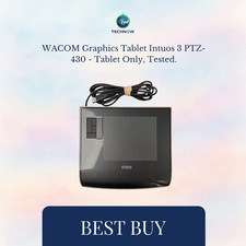 WACOM Graphics Tablet Intuos 3 PTZ-430 - Tablet Only, Tested.