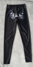 Iron Fist Black Cat Leggings Shiny Black Size S