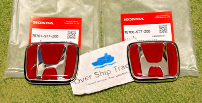 Honda Acura Original Integra Typ R DC2 rot Emblem Abzeichen vorne hinten Paar...