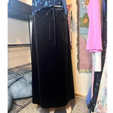 Vintage JMK Brown Velvet Maxi Skirt