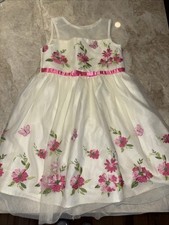 Jona Michelle Tulle Embroidered Dress Floral Butterflies 6 Easter Flower Girl