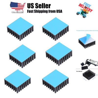#ad 6pcs Small Heatsink 25x25x10mm 0.98x0.98x0.39inch Aluminum Heat Sink Cooler... $12.99