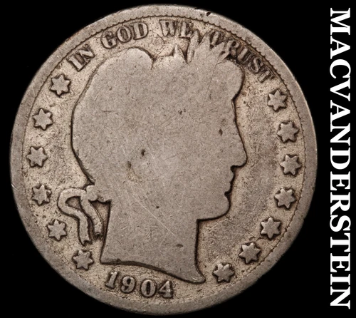 1904 Silver Barber Half Dollar-Semi Key Better Date No Reserve #i4600