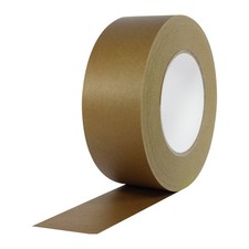 184HD Rubber High Tensile Kraft Flatback Carton Sealing Tape 7 mil 55 yds x 3"