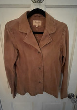 Scully Women s Brown Leather Blazer Jacket Bu...