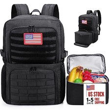  Lunch Backpack, Laptop Backpack 17 inch for 17.3 inch-Lunch Box Black-upgraded