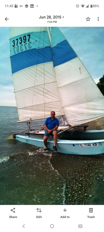 Hobie 16 Sailing Catamaran Sailboat With Trailer, Sails & Rigging