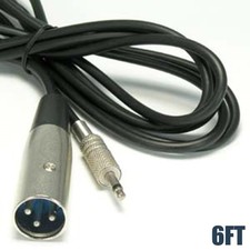 6FT XLR 3P Male to 3.5mm 1/8" Male Mono Audio Microphone Cable Mic Sound Speaker