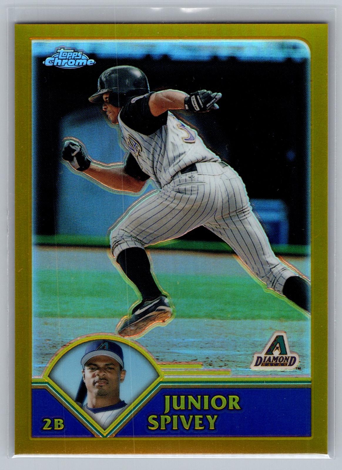 2003 Topps Chrome #82 Junior Spivey Gold Refractor #/449