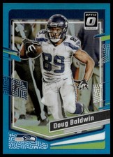 2023 Donruss Optic #176 Doug Baldwin SN Aqua #/299 Seattle Seahawks NM+
