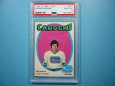 1971 1971/72 O-PEE-CHEE NHL HOCKEY CARD #231 DENNIS KEARNS ROOKIE PSA 8 NMMT OPC. rookie card picture