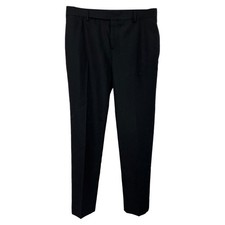 Saint Laurent Straight-Leg Trousers In Wool Men Black Size 46