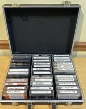Vintage Cassette Case With 36 Tapes TDK SA90 Maxell High Bias