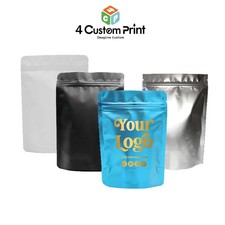 14g Custom logo Mylar Bags Scent Resistant Reusable Foil Stand Up for Flower