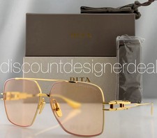 DITA Grand-Emperik Sunglasses Gold Matte White Apricot Lens 61mm NEW DTS159-A-04