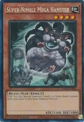 Near Mint, English Yu Gi Oh Super-Nimble Mega Hamster - RA02-EN004 - Prismatic C