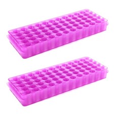 PCR Tube Rack Double Panel Microcentrifuge Test Tube Rack Holder for 0.5ml 1....