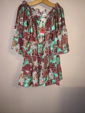 New Boho Ibiza Style Festival Print Dress/ Top - One Size