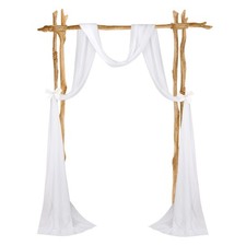 Wedding Arch Draping Fabric, 1 Panel 20 FT Backdrop Curtains, White