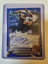 Topps Bowman Chrome 1st Bowman Prospect Blue Wave Gavin Kilen Auto /150