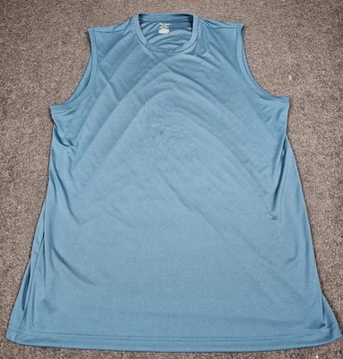 NEW Big Tall Tek Gear Dry Tek Men's Blue Sleeveless Muscle Tank Top LARGE TALL