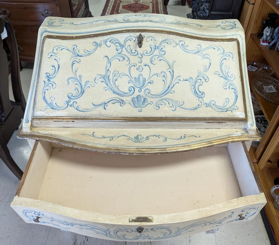 Escritorio antiguo para damas, pintado, 41,5′′H, PA6845TD Foto 4 de 4