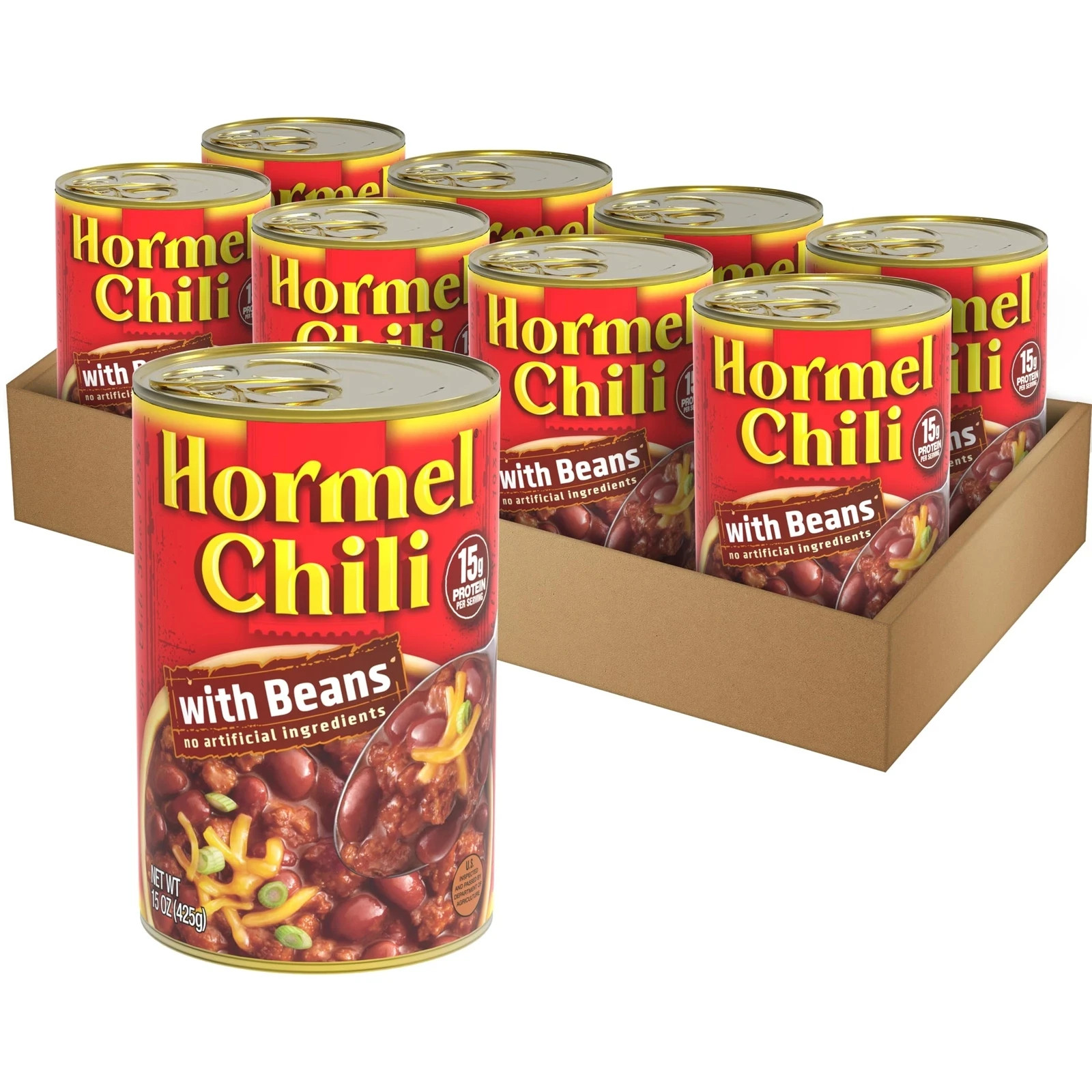 Hormel Chili With Beans 15 Oz 8 Pack