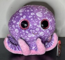 Ty Beanie Boo "Legs" Plush Octopus Stuffed Animal Purple With Glitter Eyes 2014