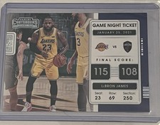 2022 LEBRON JAMES PANINI CONTENDERS GAME NIGHT TICKET #17 Lakers 