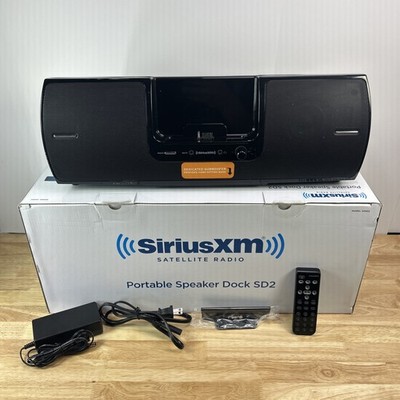 SiriusXM SX SD2 Portable Speaker Dock Audio System Black With Remote & Antenna