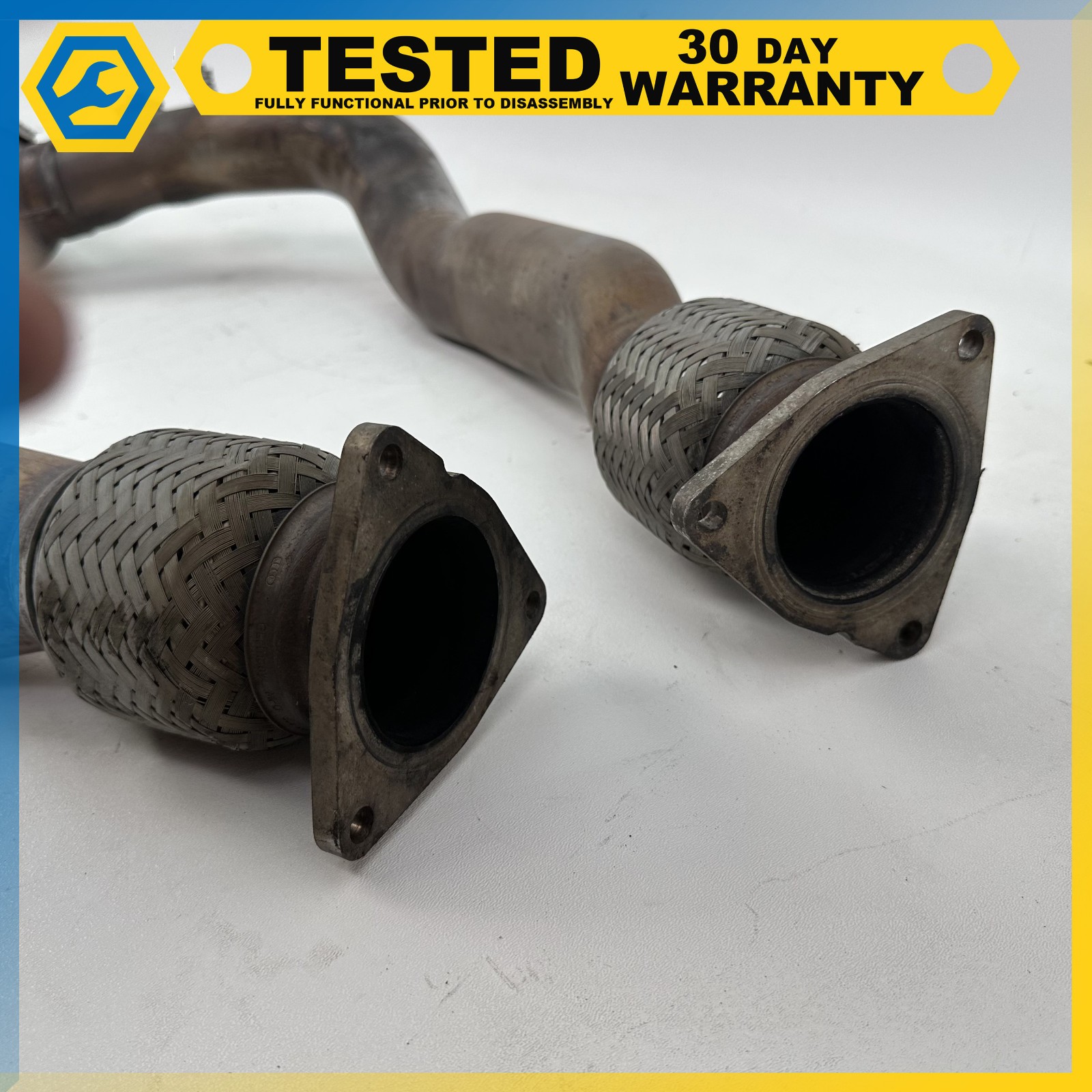 03-12 BENTLEY CONTINENTAL 6.0L LEFT RIGHT EXHAUST DOWNPIPE SET OEM