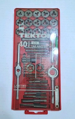 Tekton SAE Tap And Die Set Tools With Case