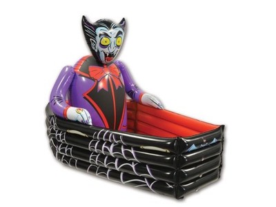Inflatable Vampire Dracula Coffin Cooler Drink Holder Ice Party Halloween Decor