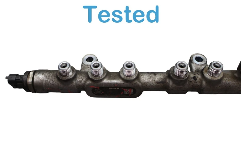 Rampa inyectora alimentadora de combustible diésel Jaguar XF 16-20 plateada G4D39D280AA fabricante original Foto 3 de 4