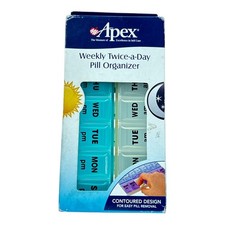  Apex Weekly Twice-a-Day Pill Organizer -New In Box-