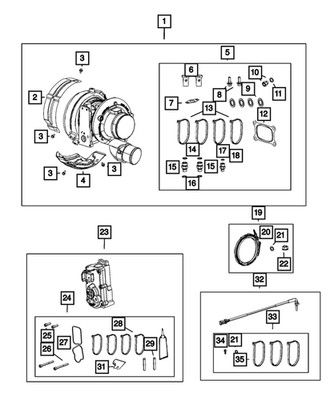 Genuine Mopar Turbocharger Speed Sensor Mounting Kit 68444776AA