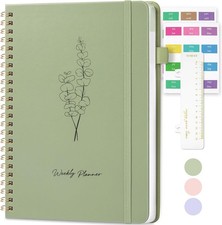 Undated Weekly Planner, A5 To Do List Notebook with Goal & Habit Tracker