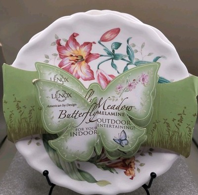 LENOX 856372 Butterfly Meadow  Melamine 9'' Accent Plates ︎Set Of 4 ︎NEW! 