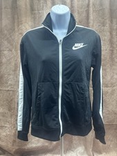 Women  s Nike Full Zip Jacket Sweatshirt Black XS