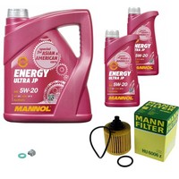 Mann Inspektionspaket 7L Mannol Energy 5W-20 FüR Toyota Auris 1.8 Hybrid