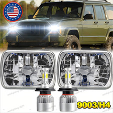Pair For Jeep Cherokee Xj 1984-2001 5x7 7x6 Led Headlights Hilo Sealed Beam