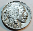 1936 Buffalo Nickel AU