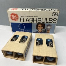Vintage GE General Electric 5B Blue Flashbulbs 8 New Bulbs - Partial Box