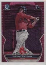 2023 Bowman Chrome Prospects Fuchsia & Pink Vapor Refractor Brooks Brannon 6fs
